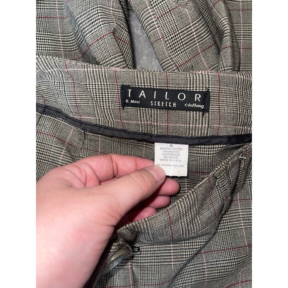 Women’s Light Green Plaid Tailor B. Moss Capri Slacks 💚 - Picture 12 of 16